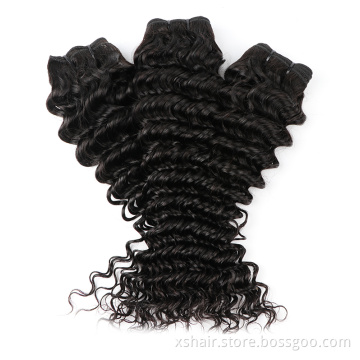 Cheap 10a Grade Wholesale Vendors Mink Human Hair Weave Deep Curly Virgin Brazilian Hair Bundles with Lace Fontals Closure